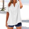 Women's Fashion Loose Casual Summer V-neck Short Sleeve T-shirt