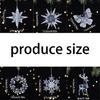 Sparkling Snowflake Deer Butterfly Pendant Shatterproof Clear Acrylic Holiday Hanging Ornament Christmas Tree Decoration