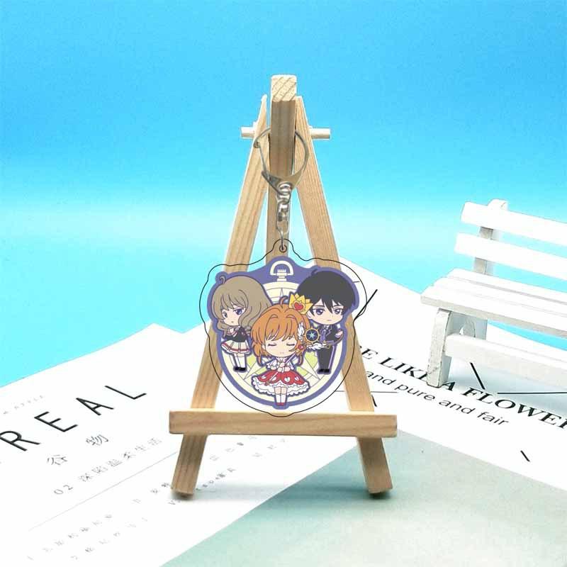 Cardcaptor Sakura Anime Acrylic Fun Keychain Animation Related Products Girls Gift Key Chain Bag Charm Souvenir Pendant Jewelry