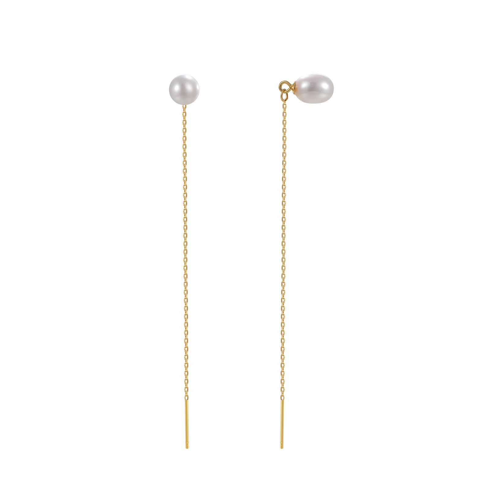 

925 серебряные серьги с натуральным жемчугом и бахромой, женские длинные серьги, летние серьги высокого класса, легкая роскошь 925 silver