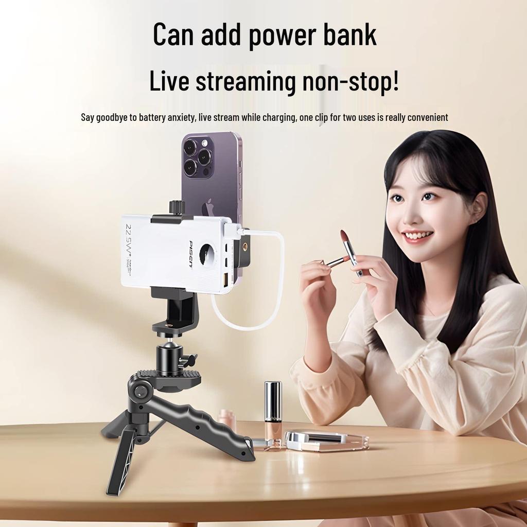 Dual-Sided Teleprompter & Phone Stand: Handheld Video Recorder, Script Reader & Selfie Stick