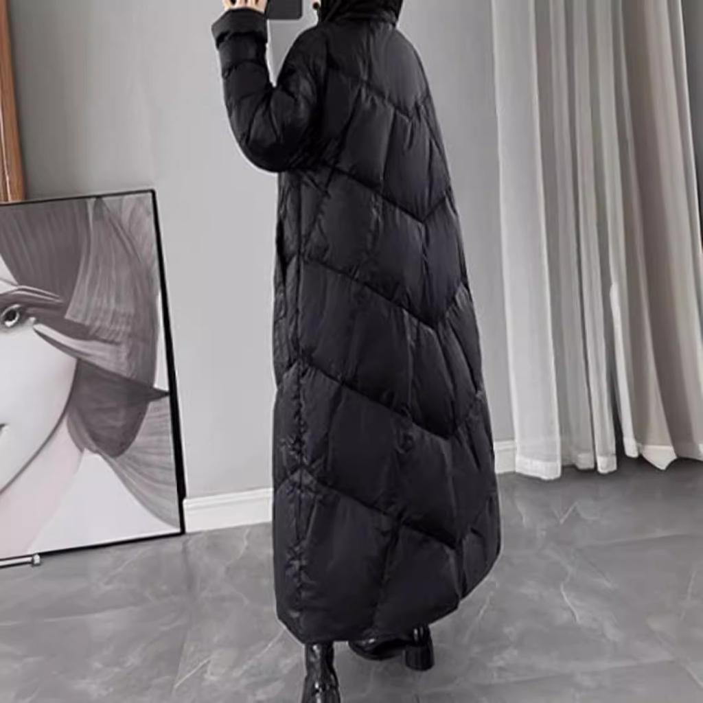 Autumn and Winter Plus Size Women's Long Thickened Velvet Loose Hooded Jacket Casual Comfortable Lapel Outerwear