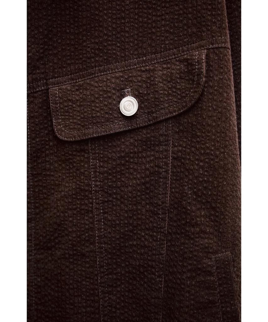 Youth Corduroy Textured Jacket - Brown
