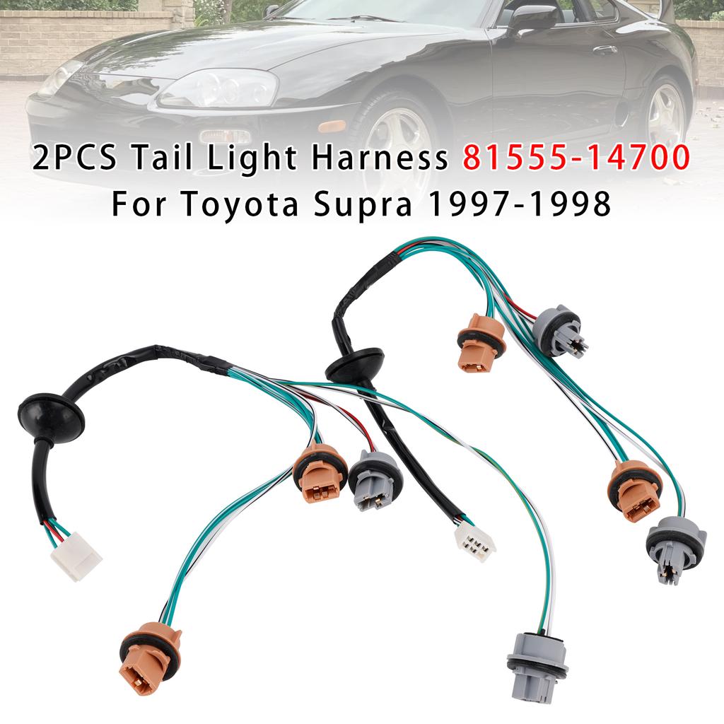 2PCS Tail Light Harness 81555-14700 For Toyota Supra 1997-1998