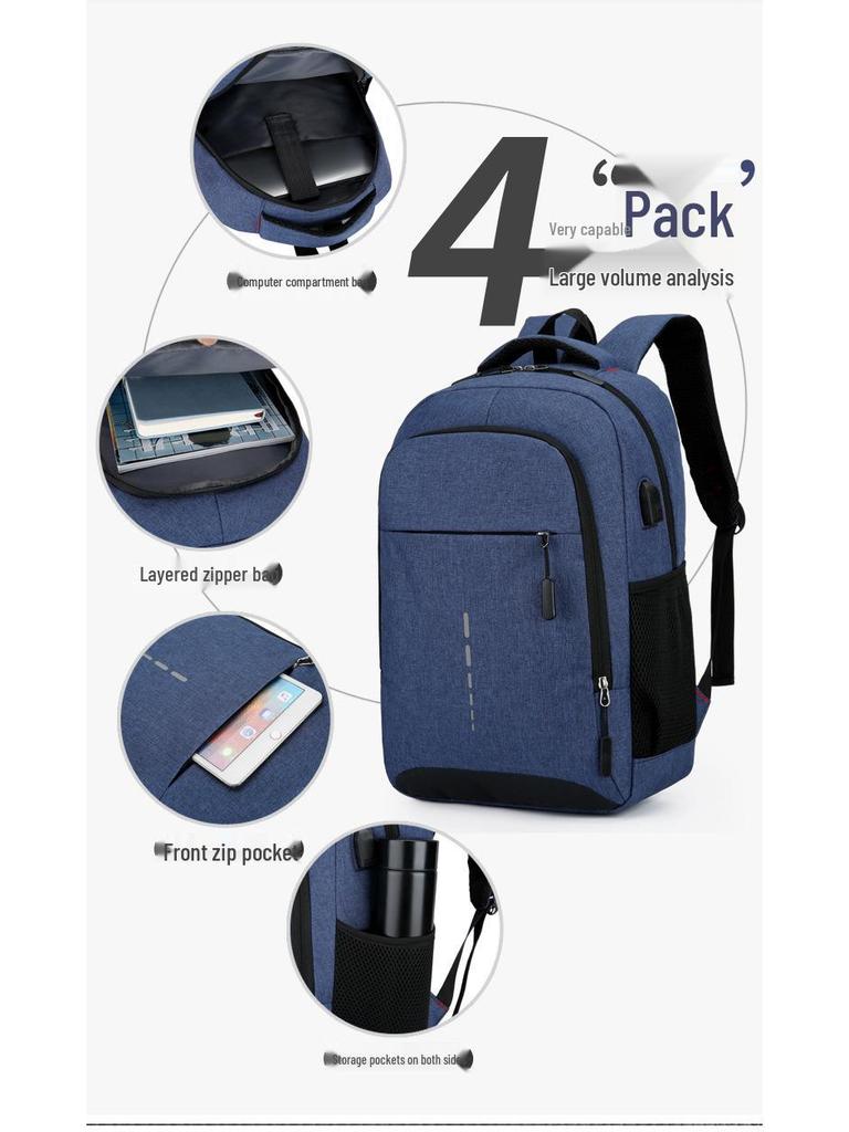 Korean Style Reflective Large Capacity Student Backpack