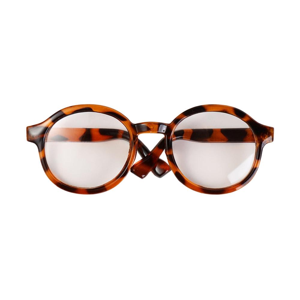 Accessory Transparent Plastic Glasses Plastic Transparent Round Transparent Glasses Round Miniature Round Glasses Children