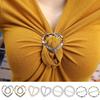 4pcs Multipurpose Shirt Ring Belt Buckle Belt and Scarf Adjuster Slim Belt Fashion Accessories Scarf Buckle