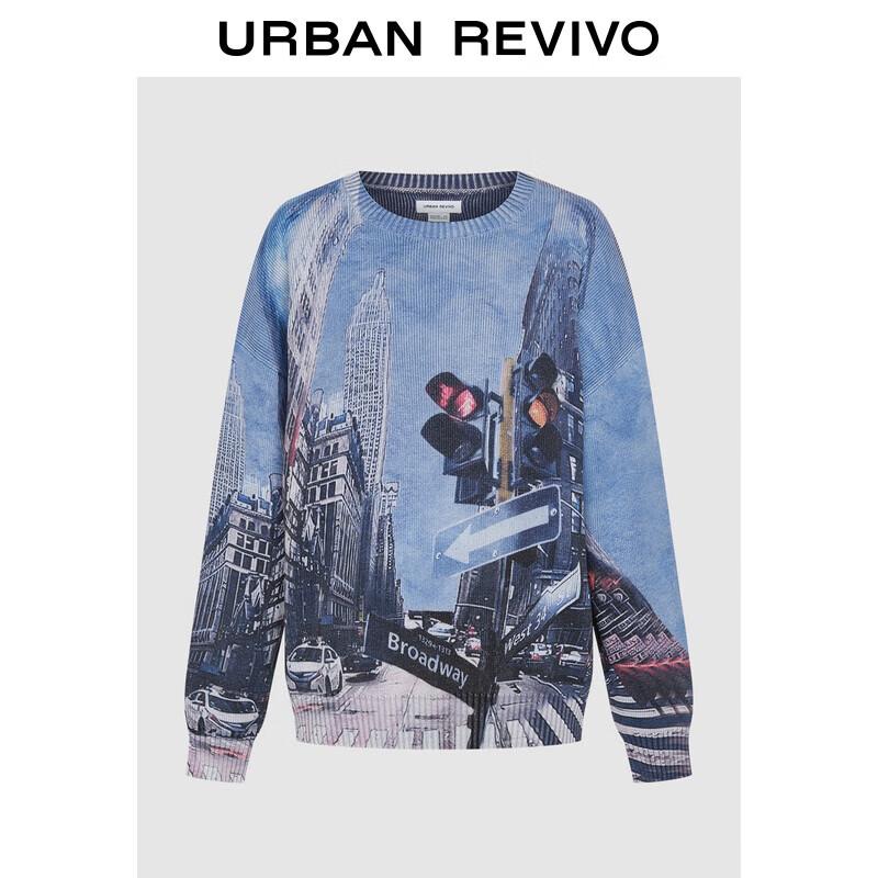 

Женский жаккардовый свитер с круглым вырезом и цветными блоками S