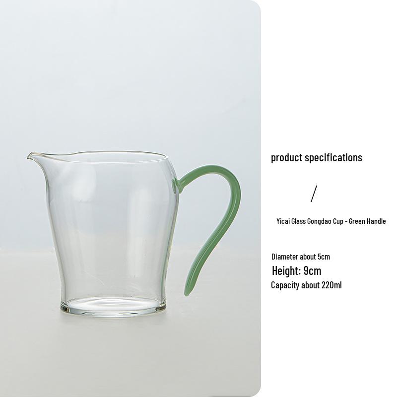 

Японский термостойкий стеклянный чайник с цветной ручкой и носиком-орлом