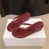 Women Flip-flops French High-heeled Sandals Summer Pinch-on Slippers for Women Wedge Casual Slides Luxury Banquet Dress Slippers