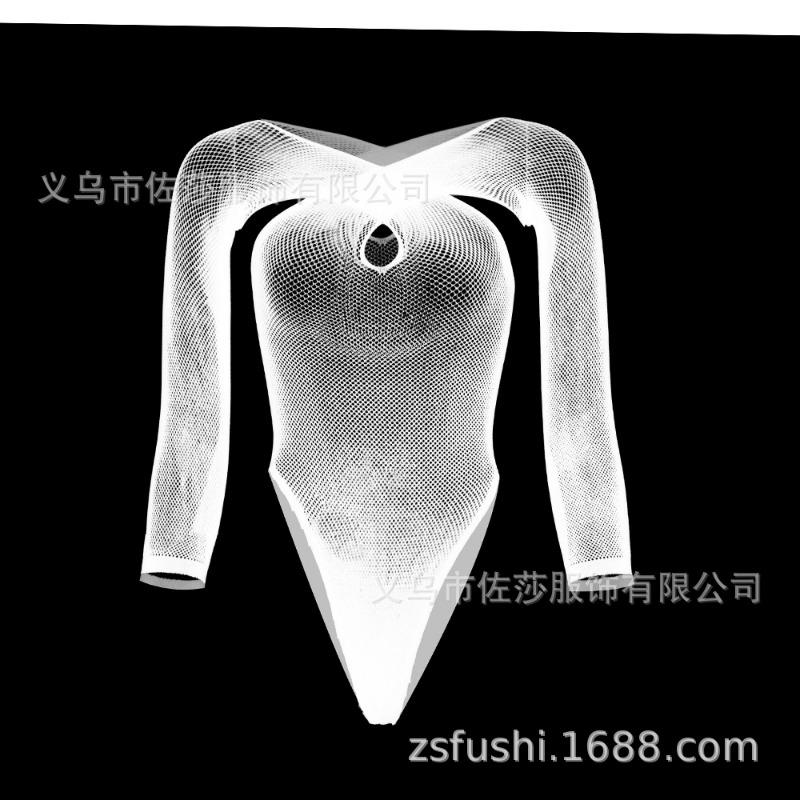Sexy underwear bikini hip wrap three-point long-sleeved tights net onesie