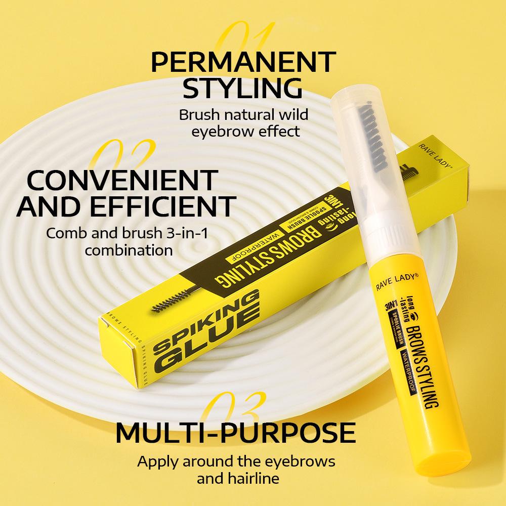 

RAVE LADY Dual-Ended Eyebrow Gel & Brush: Natural Shaping, Transparent Eyebrow Soap Stick 10ML прозорий