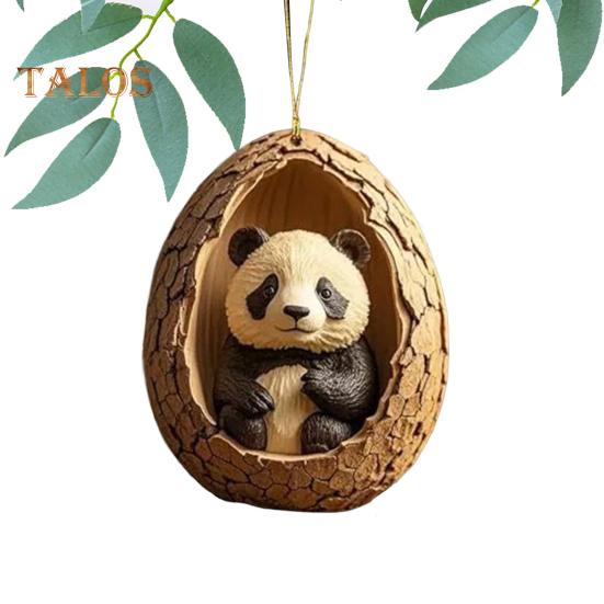 Weihnachtsschmuck mit Tiermotiv, 2D-Acryl, Cartoon-Waldtier, Weihnachtsbaum-Hängedekoration für die Feiertage und zu Hause