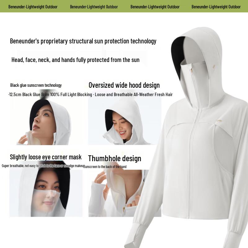 beneunder Women's Ultra-Breathable Cooling Sun Protection Jacket AS828