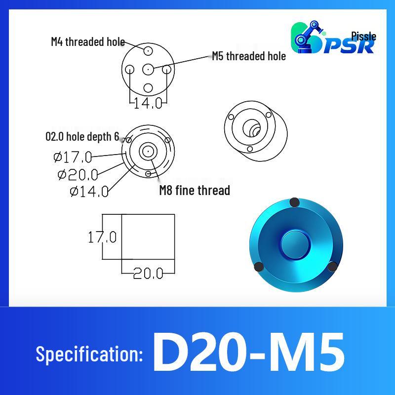 Mask PCB Flexible Photovoltaic Board with Non-Contact Bernoulli Suction Cup, 20-50mm
