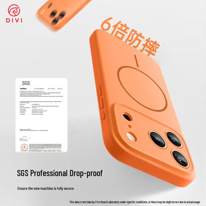 DIVI MagSafe Compatible Liquid Silicone Case for iPhone 17 Pro