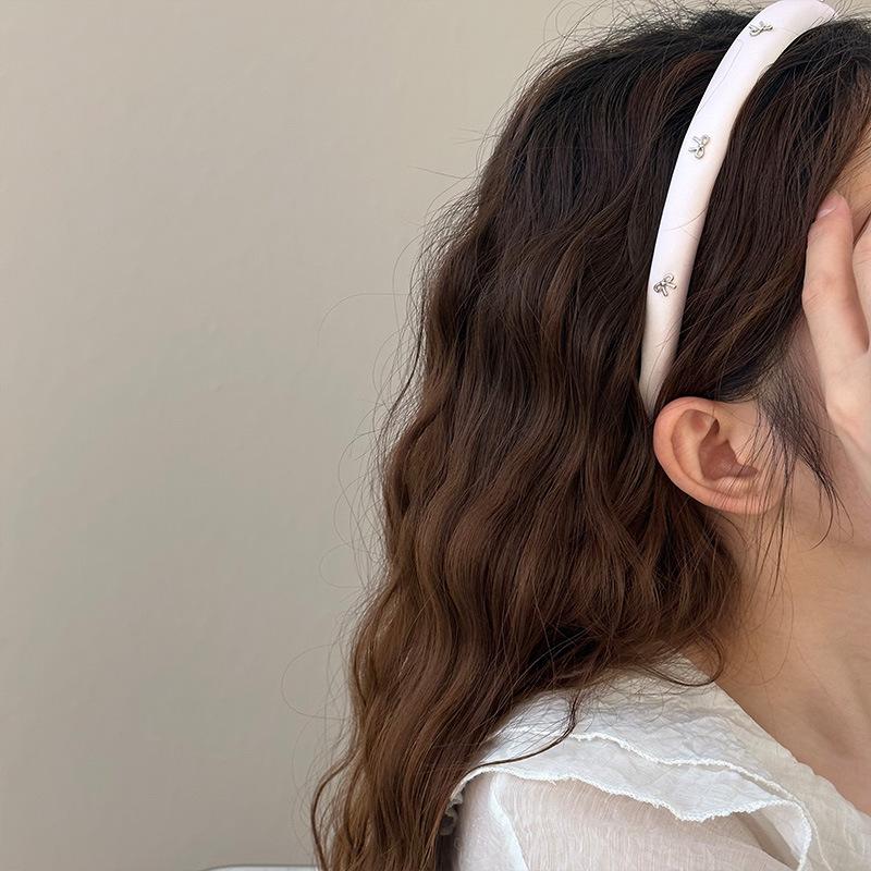 New Korean Bow Fairy Hoop Headband Elegant Washing Face Headband Hair Accessories Soild Color Hair Bands for Women