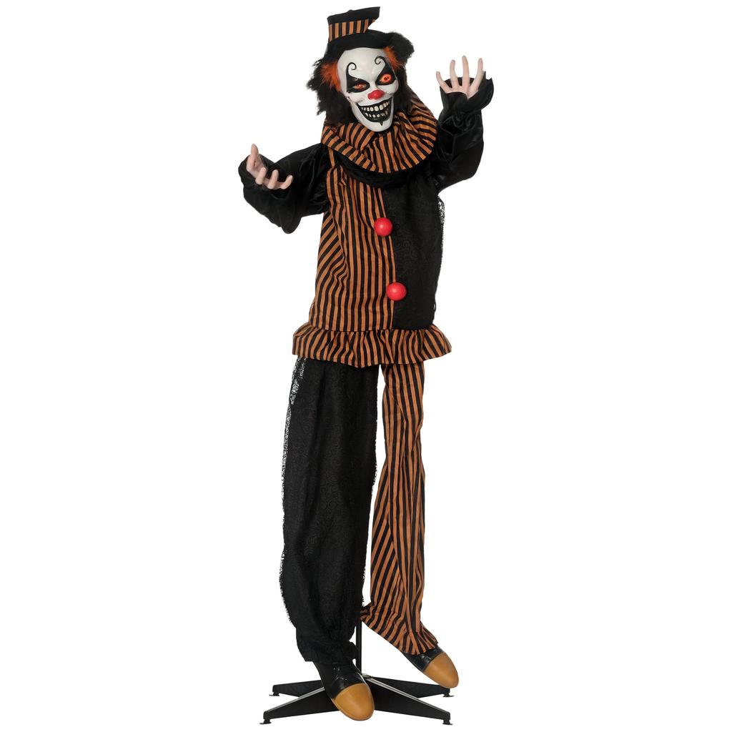 Halloween decoration horror clown with special effects and sound function 100 cm x 18 cm x 153 cm