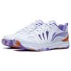Li Ning Ace Stoff Rutschfest Abriebfest Niedrig geschnitten Badminton Schuhe Damen Weiß Lila AYTP004-6