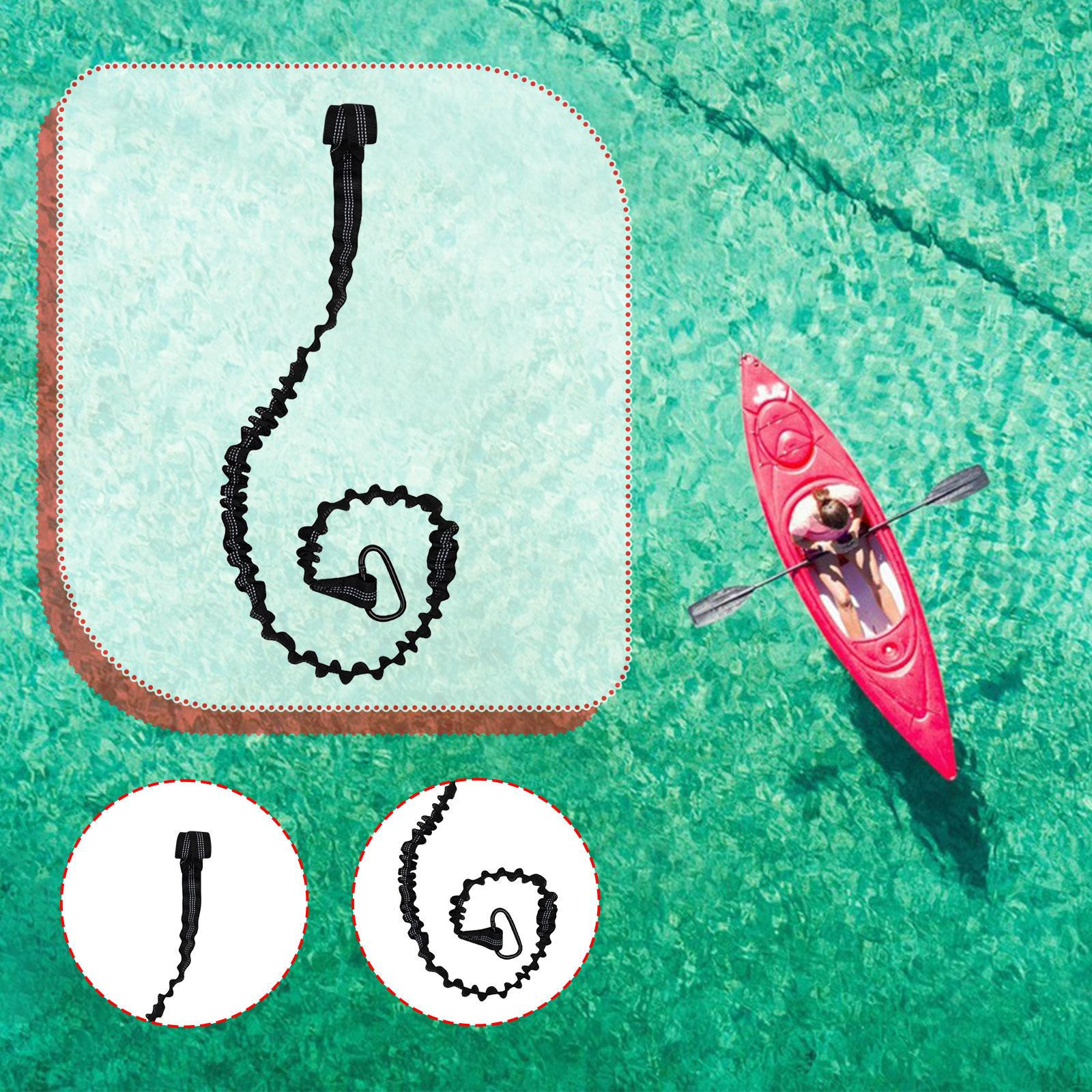 90-150cm Extendable Kayak Paddle Leash, Secure Cord for Fishing Rod Attachment