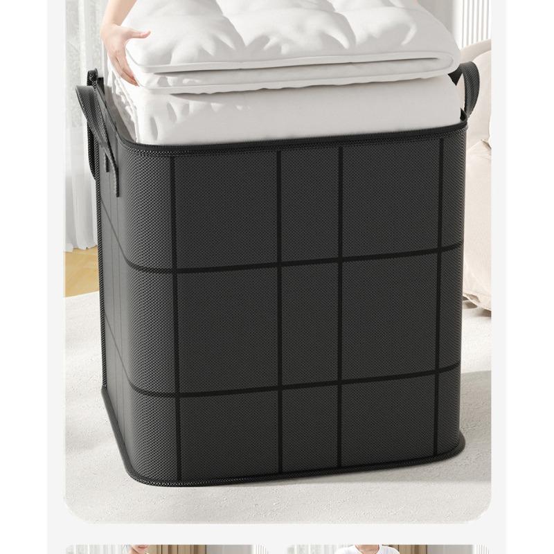 Thickened Large Capacity Storage Bag, Portable Wearable Organizer for Clothes Quilt Blanket, Foldable Closet Storage Box