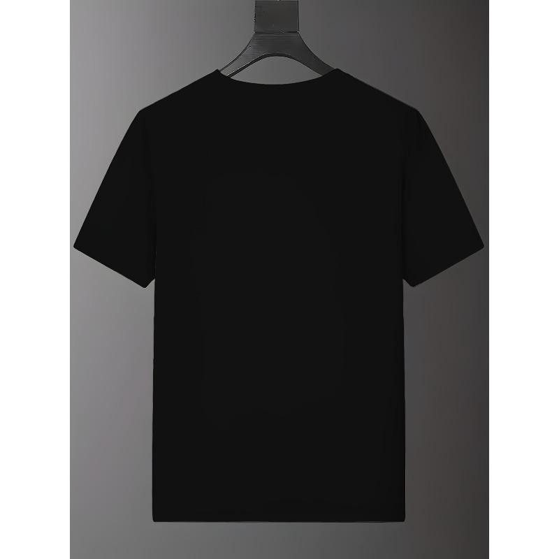 European size Men'S Cool Graphic T-Shirt , Short Sleeve, Casual Summer Tee with Print, Breathable Round Neck, Casual Attire for Men