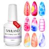 Saviland Blooming Nail Gel 15ml Klares Blüten Gel Nagellack UV LED Gel Nagelkunst Pinsel Enthalten Maniküre Set Marmor Effekt Verstreichen Nagelstudio Zuhause DIY -
