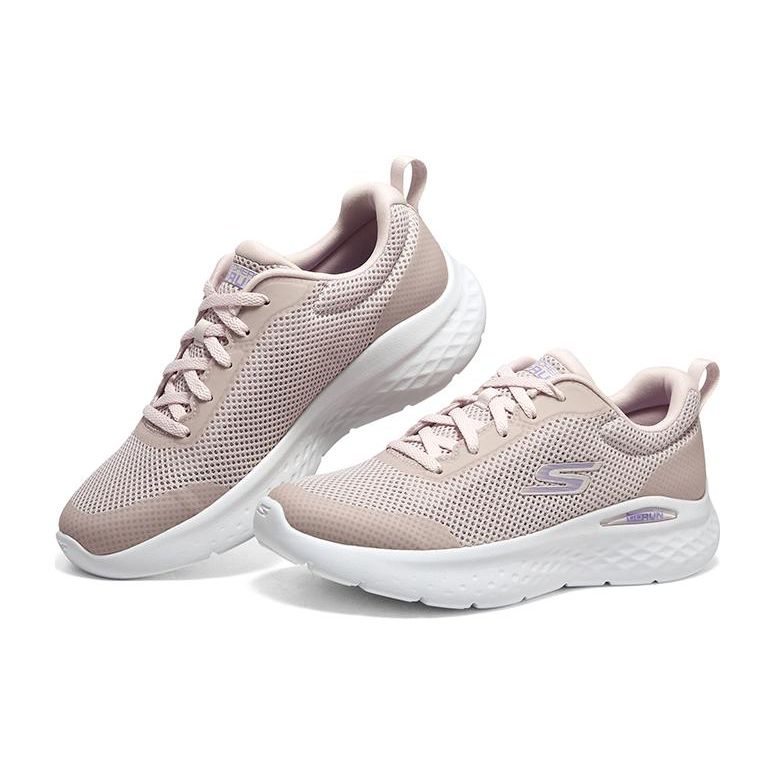 Skechers Go Run Lite Moda Cómodos Rebotantes Caña Baja Casual Zapatillas de Running para Mujer Rosa Blanco 129426-LTPK