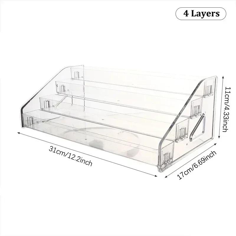 2/3/4/5/6/7 Layers Nail Polish Display Stand Transparent Cosmetic Display Rack Holder Essential Oil Bottle Organizer Storage