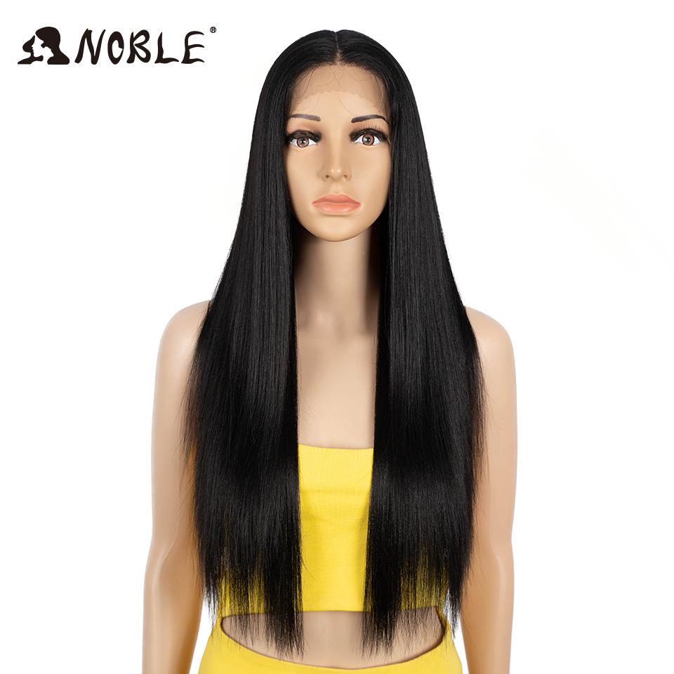 Noble Synthetic Lace Front Wig Lace Part Wig Long 28 Inch Cosplay Lace Wig Blonde Ombre Lace Wig for Women Synthetic Lace Wig