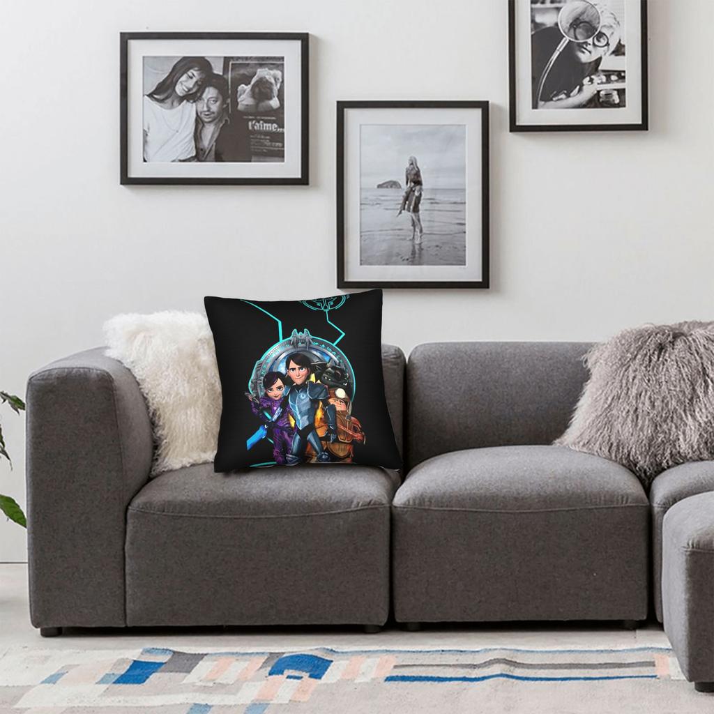 Federe Federe Vintage per Cuscino Trollhunters Tales Of Arcadia per Divano Letto Soggiorno Copricuscino Quadrato