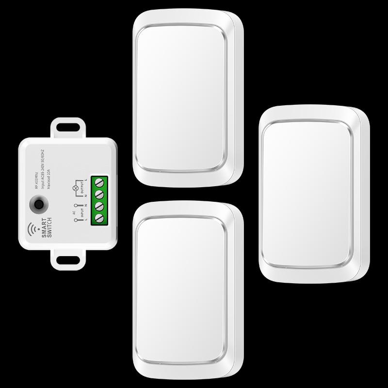Smart Wireless Light Switch, No Wiring, Stick-on, Single/Double Gang, Two-Way Control, 220V.