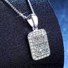 Platinum PT950 Gold Moissanite Necklace with Sparkling Diamonds, Simple and Luxurious, Niche Pendant, Collarbone Chain