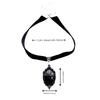 Dark Gothic Retro Style, Black Oval-shaped Pendant, Choker Necklace, Neckband, Necklace for Women