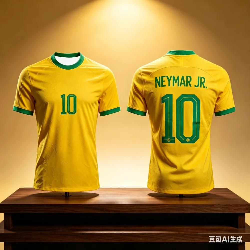 Neymar & VINI JR 3D Gedrucktes T-Shirt für Herren und Kinder Sommer Mode Sport Schnelltrocknend Atmungsaktiv Rundhals Kurzarm T-Shirts XS