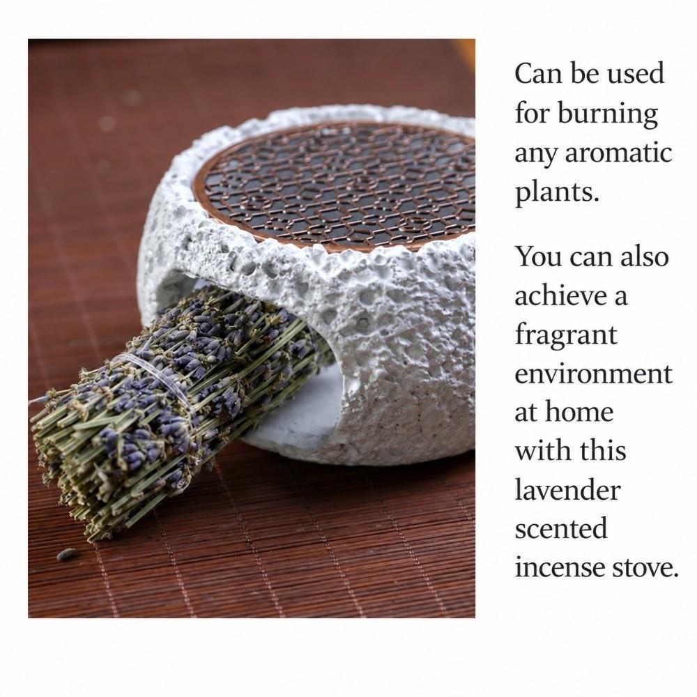 Creative Incense Burner Bowl Stone-Look Fumigation Furnace Tea Stove  Home Decoration