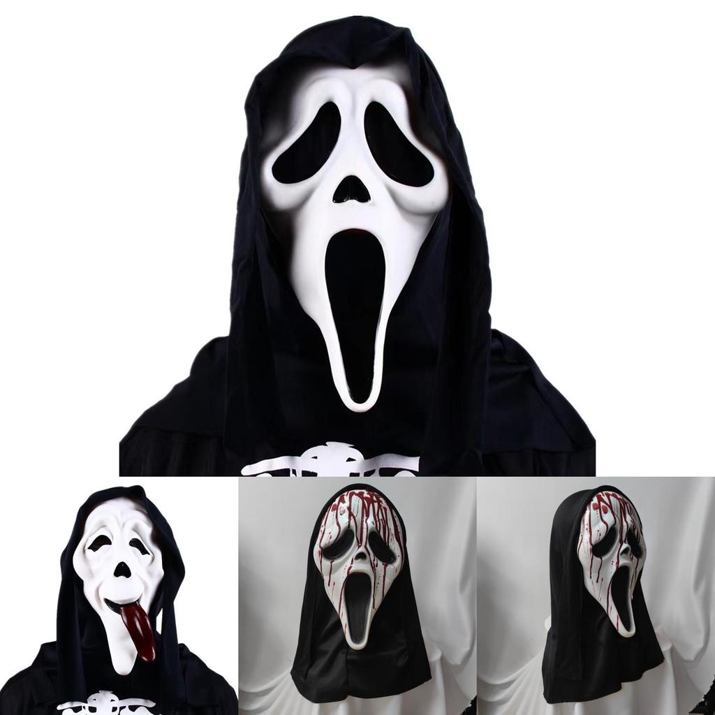 Scream Geest Latex Masker Met Scheuren Voor Horrorfeest En Halloween Cosplay Gebruik
