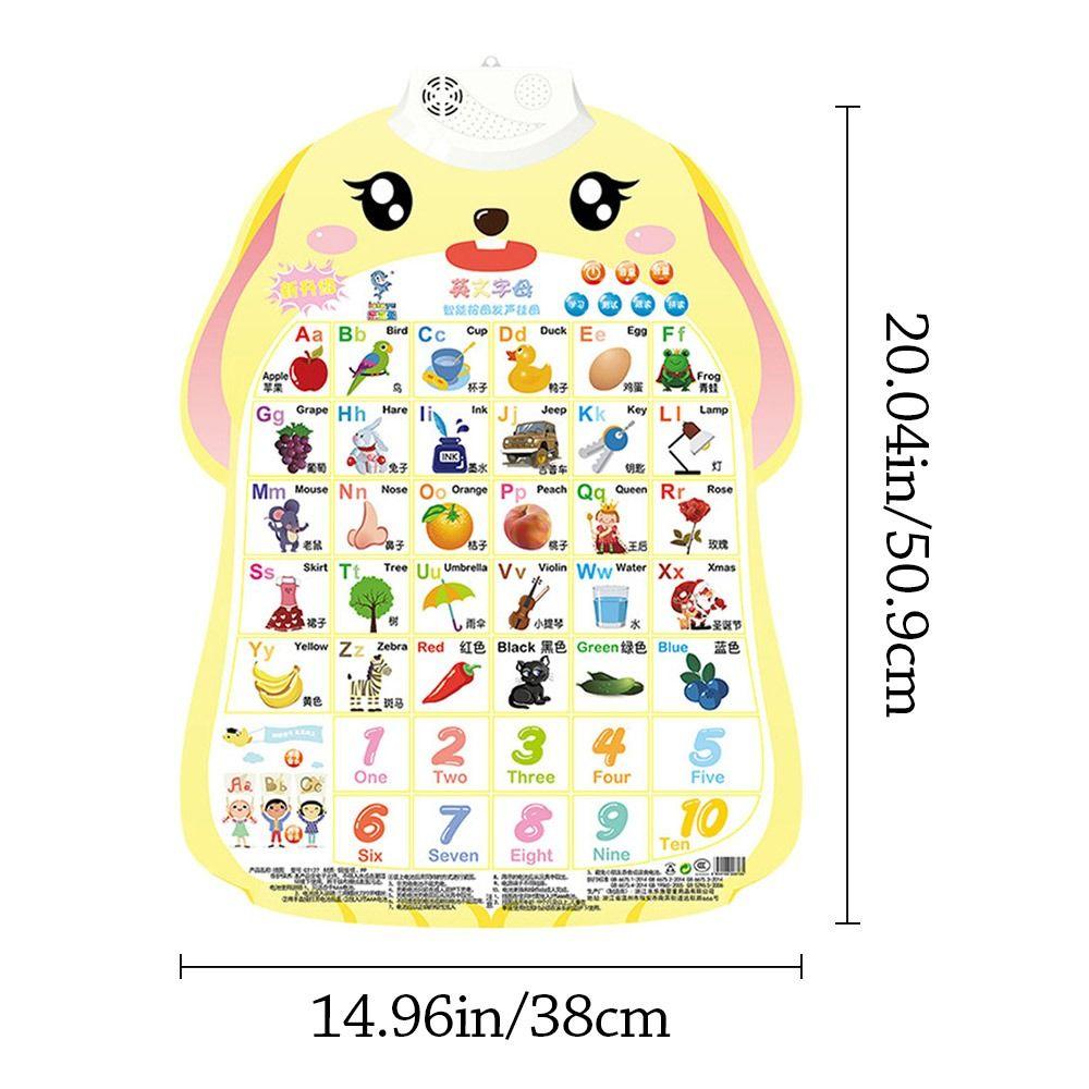 ABC Letters Talking ABC Poster Music Poster Toddler Educational Charts  Homeschool