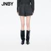 Women's Loose Fit Straight-Leg Wool Blend Shorts