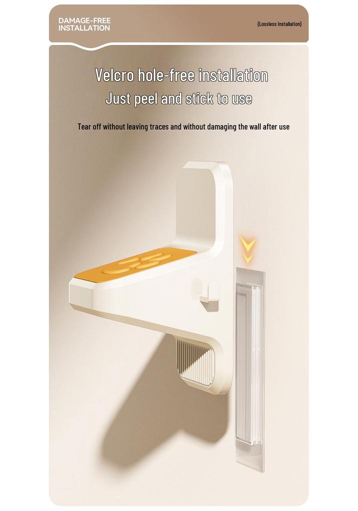 Wall-Mounted Shower Foot Rest for Elderly and Pregnant Women - No-Drill Needed.