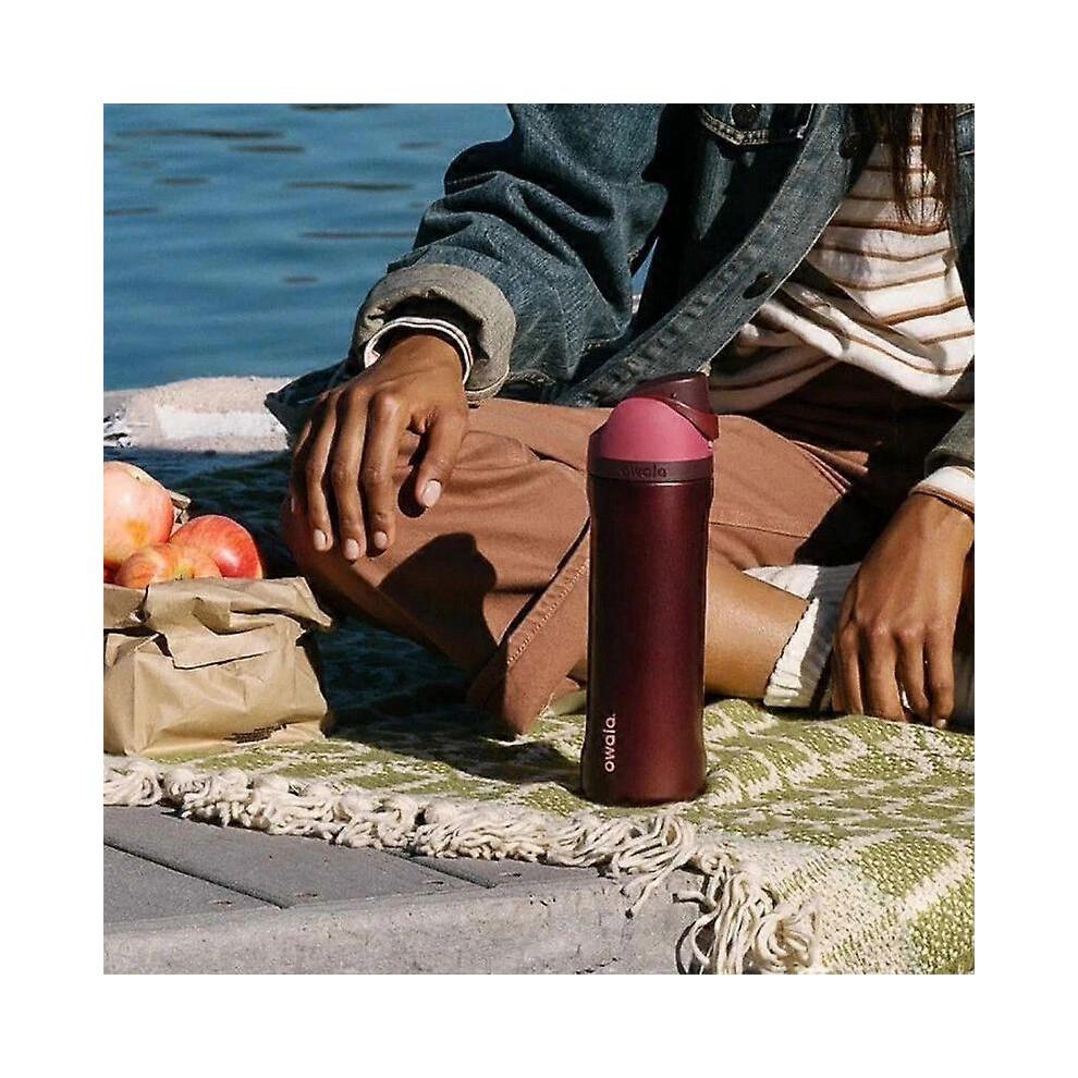 Owala 24oz Insulated Stainless Steel Water Bottle - Black Cherry R