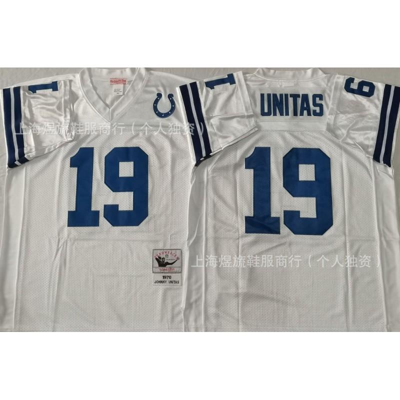 Indianapolis Colts Vintage Football Jersey Cotton Embroidered NFL Team Apparel Men Fans