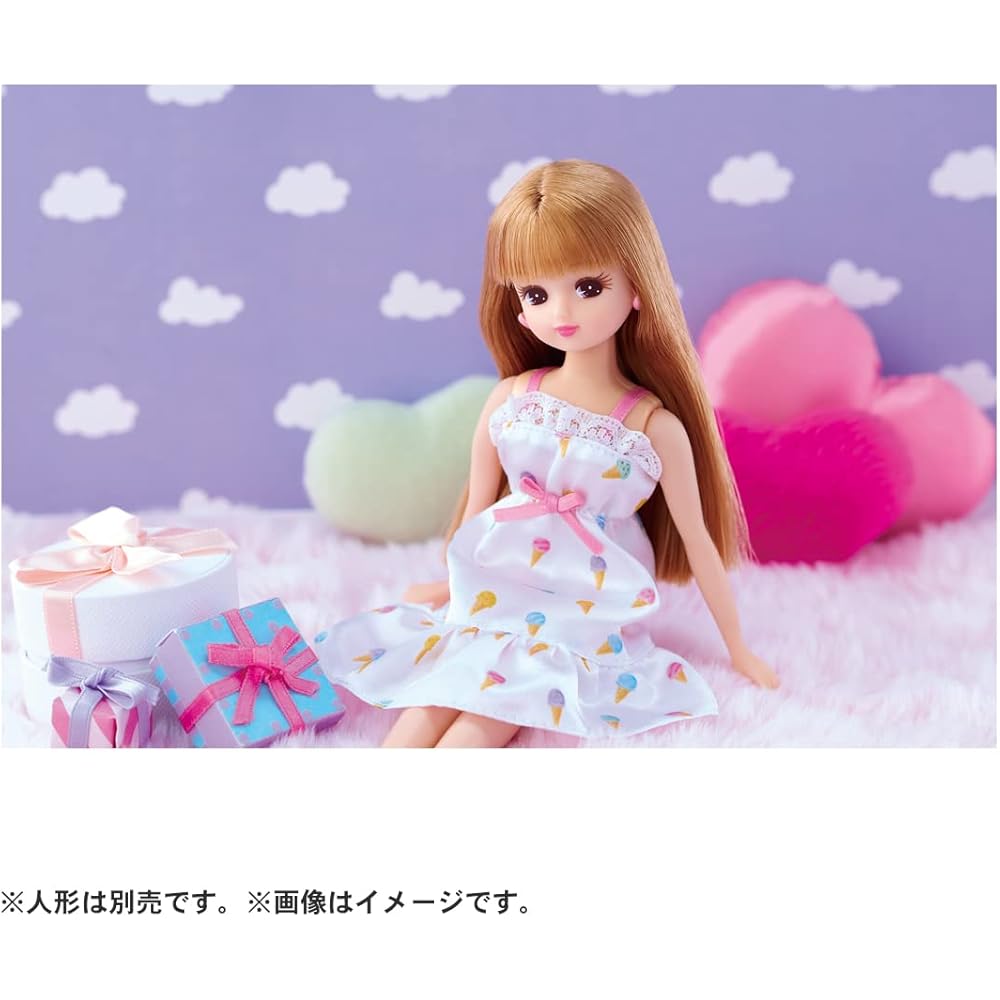Takara Tomy Licca-chan Dress LW-06 Fluffy Loungewear Outfit Toy for Pretend Play Ages 3 and Up
