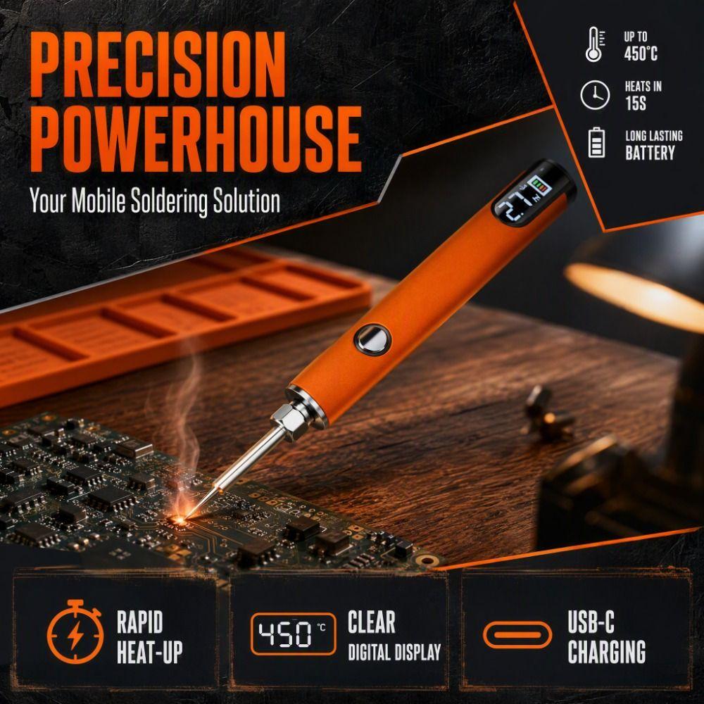 Wireless Electric Soldering Iron USB Fast Charging Welding Tool Kit Pen  Circuit Repair