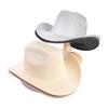 Popular European and American Classic Western Denim Straw Hat, Men's and Women's Fashion Outdoor Sunscreen Sequined Straw Hat