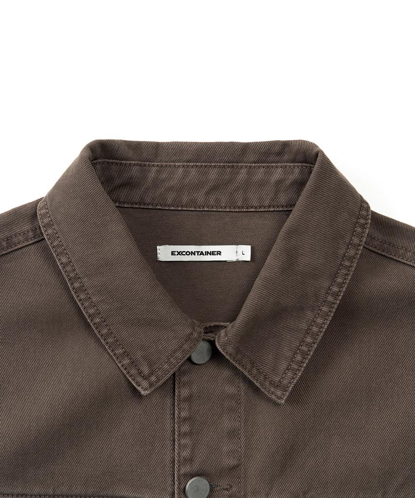 Excontainer Washed Cotton Trucker Jacket (Washed Brown)