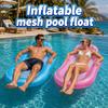 1pc Inflatable Pool Float Hammock with Backrest Mesh Lounge Chair PVC Water Floating Bed Air Mattress for Swimming Pool Beach