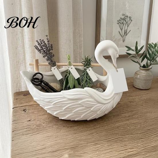 Multi-purpose Storage Tray 3D Printed Swan Jewelry Tray, Creative Shape Ring Dish, Entryway Table Modern Desktop Organizer Trays, Decorative