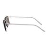 Prada Bold and Avant-garde Style Metal Rectangular Sunglasses Unisex Couple Style Silver
