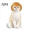 Small Pet Party Accessory Bob Wig, Funny Cat Wig with Adjustable Elastic Band, Soft Breathable Strap Headpiece Mesh, Cute Cosplay for Dogs And